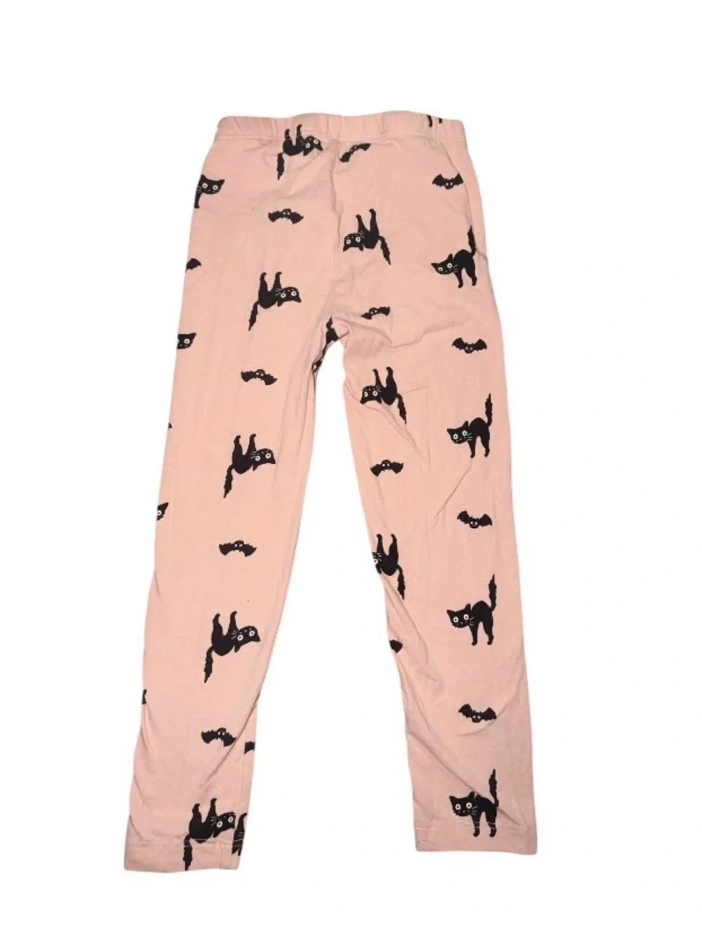 Kids Pink Cat and Bat Print Leggings